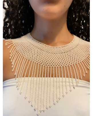 Collier Flecos crème