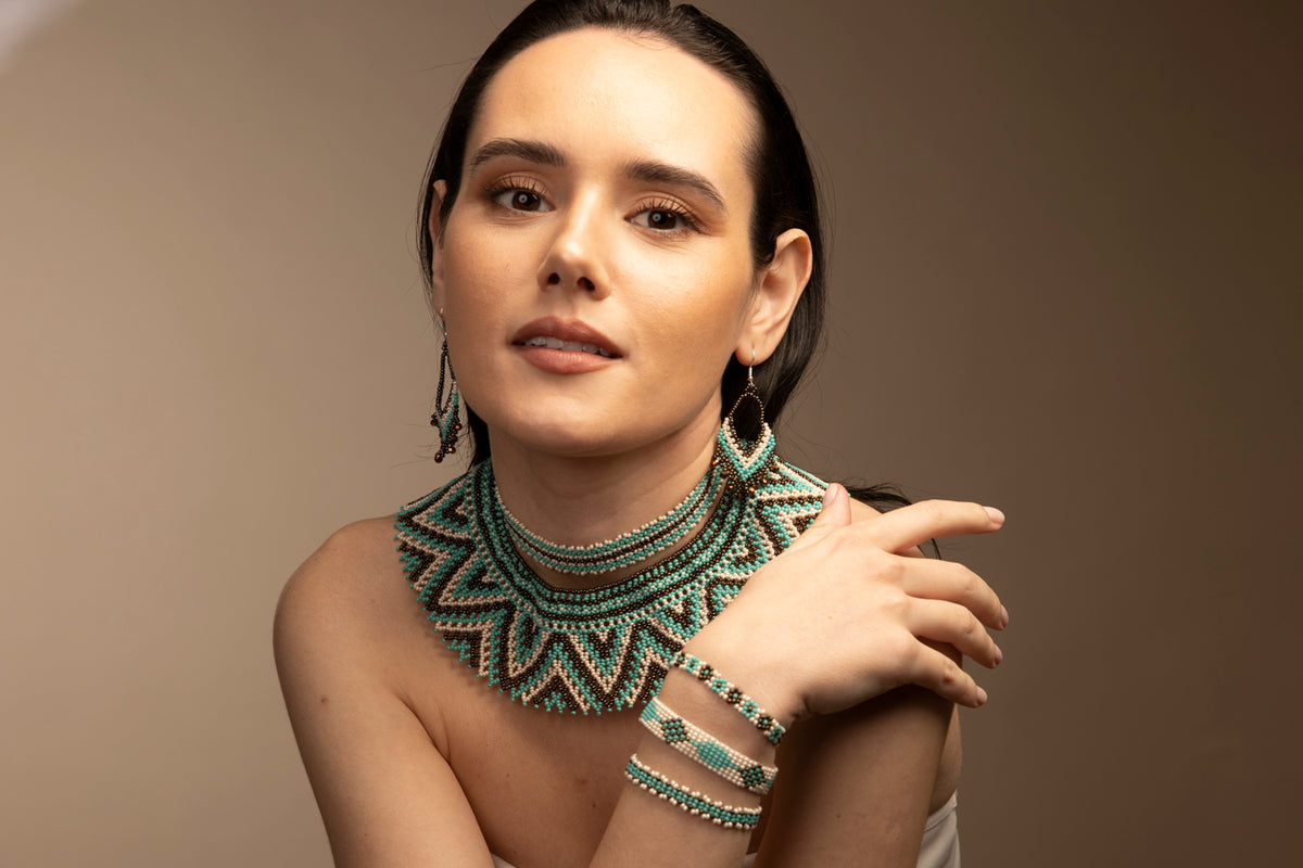 Turquoise Silver Cream